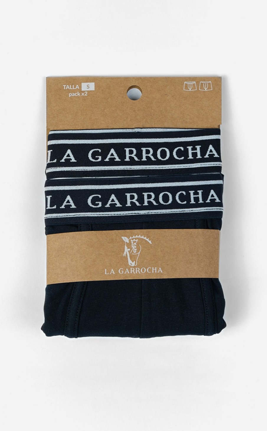 Ropa Interior Y Calcetines | La Garrocha Pack Boxer Liso | Marino + Blanco