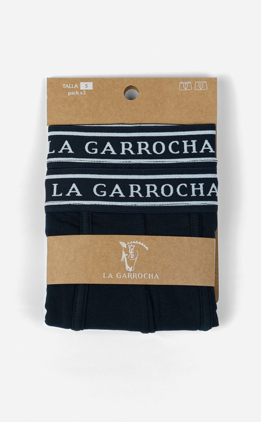 Ropa Interior Y Calcetines | La Garrocha Pack Boxer Liso | Marino + Gris