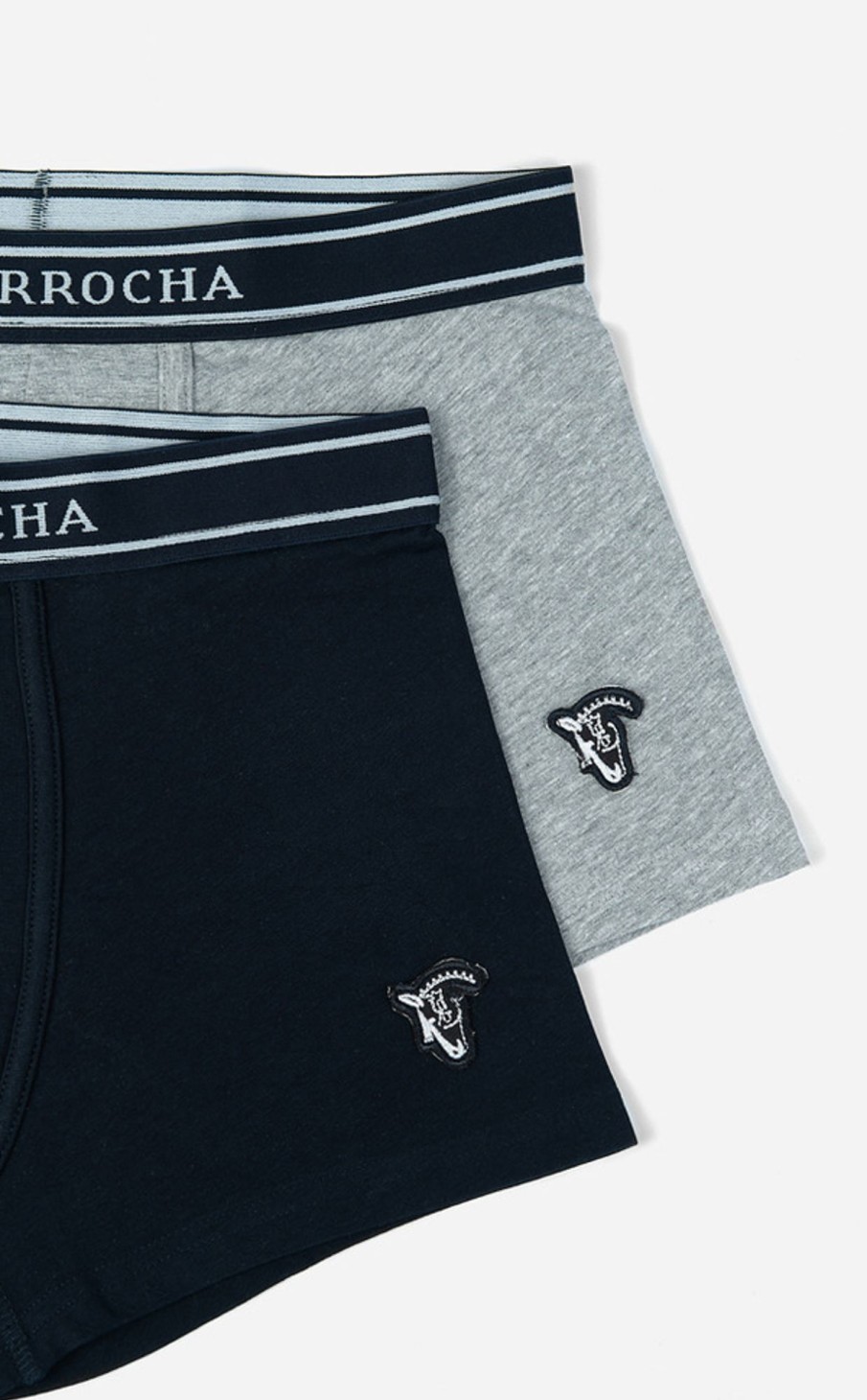 Ropa Interior Y Calcetines | La Garrocha Pack Boxer Liso | Marino + Gris