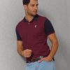 Polos | La Garrocha Polo Bicolor | Burgundy