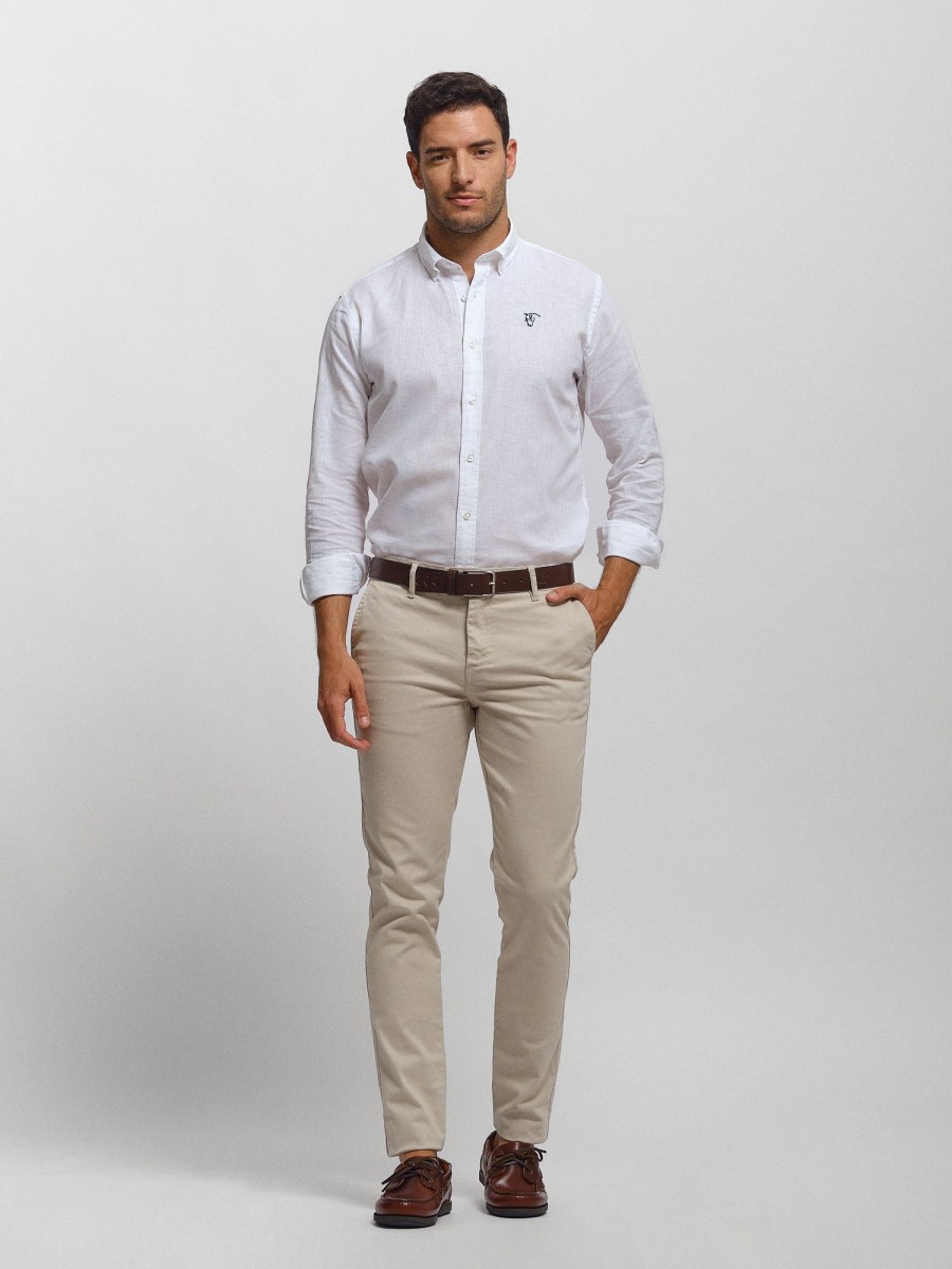 Camisas | La Garrocha Camisa Lino | Blanco