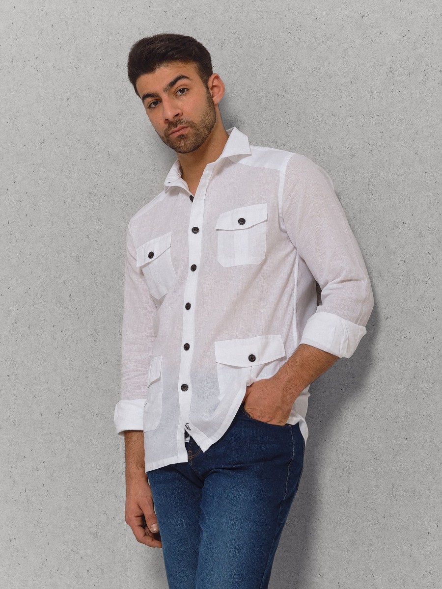 Camisas | La Garrocha Camisa Guayabera | Blanco