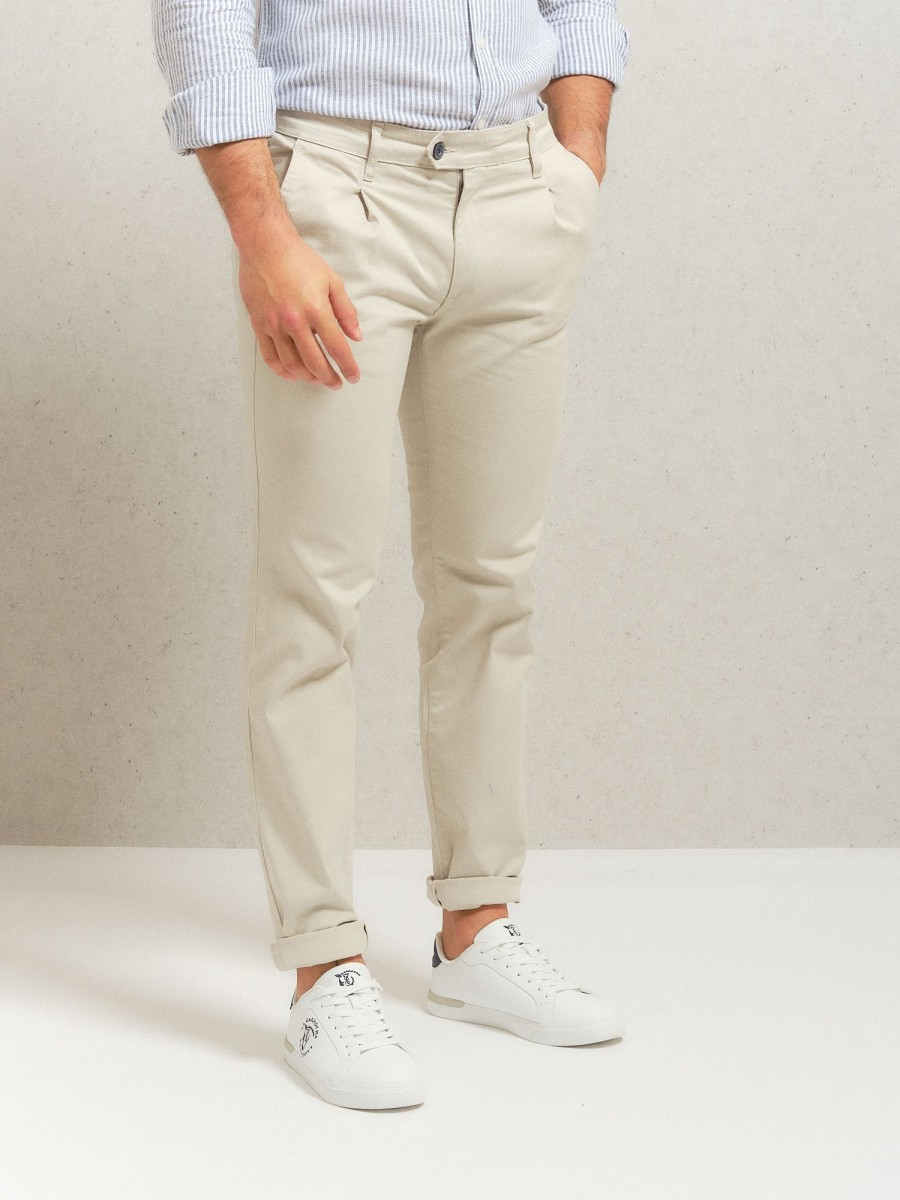 Chinos | La Garrocha Chinos Pinzas | Beige